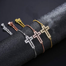 Load image into Gallery viewer, Rhinestone Cross Charm Bracelet