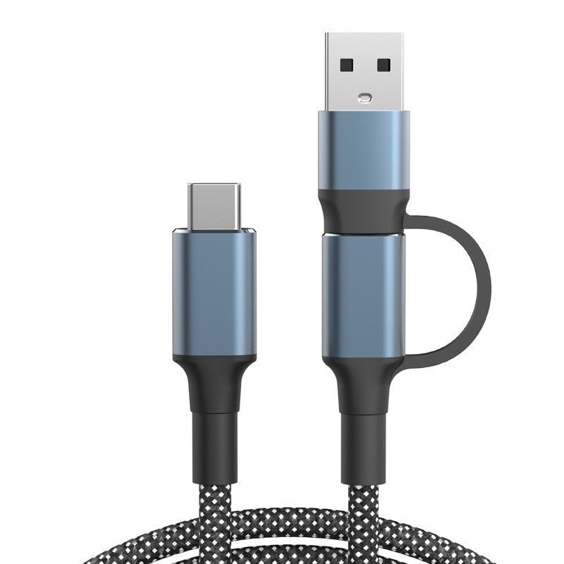 2-in-1 HDMI Cable for iPhone & iPad, Lightning & Type-C to HDMI