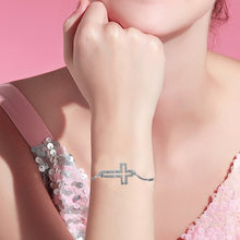 Load image into Gallery viewer, Rhinestone Cross Charm Bracelet