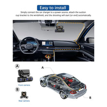 Load image into Gallery viewer, 4 Channel Dash Cam Front Rear