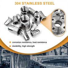 Load image into Gallery viewer, Flat Head Threaded Insert Rivet Nut Set