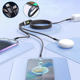 Three-in-One Braided Data Cable