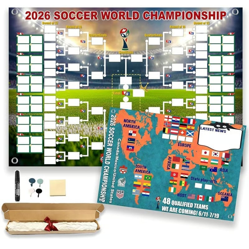 2026 World Cup Football poster
