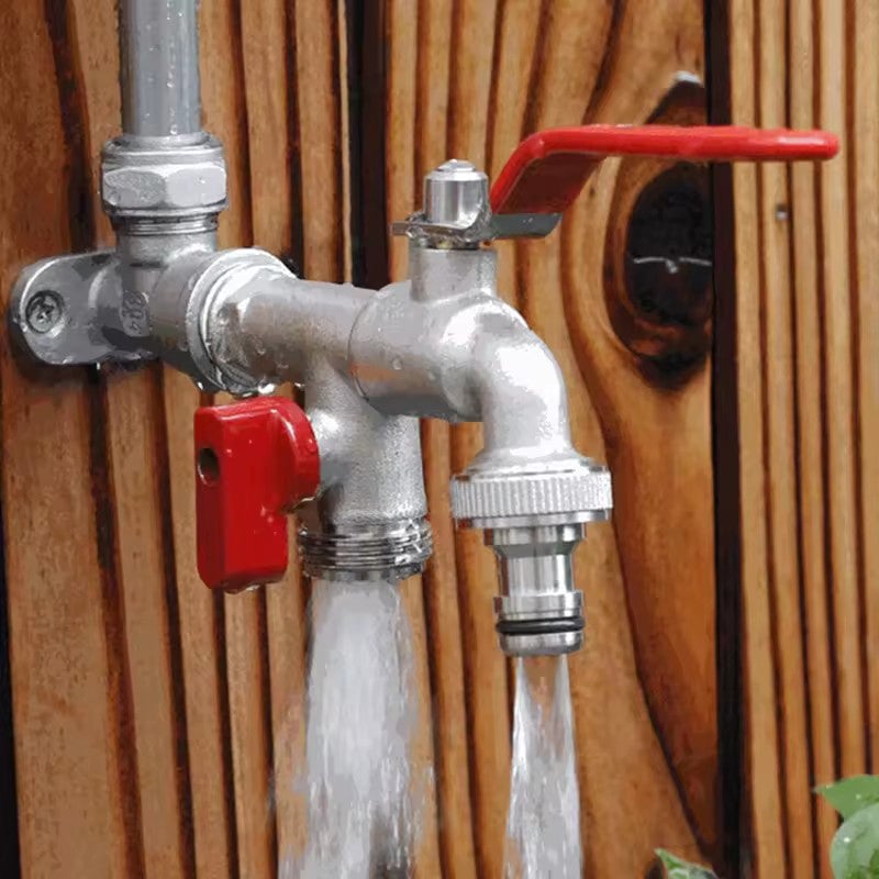 Zinc Alloy Dual Outlet Faucet for Gardening