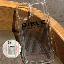 Load image into Gallery viewer, Bible Number Pattern Clear Phone Case