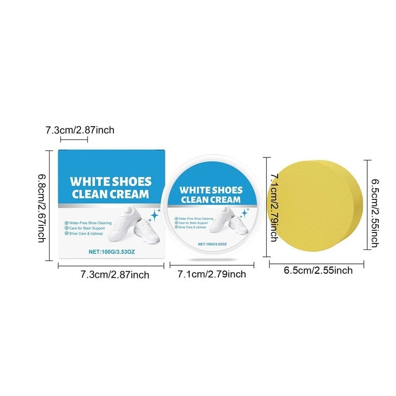 Gentle No-Rinse Shoe Cleaner & Whitening Cream