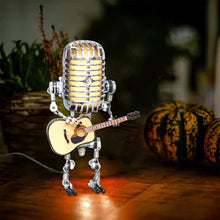 Load image into Gallery viewer, Vintage Metal Microphone Robot Desk Lamp