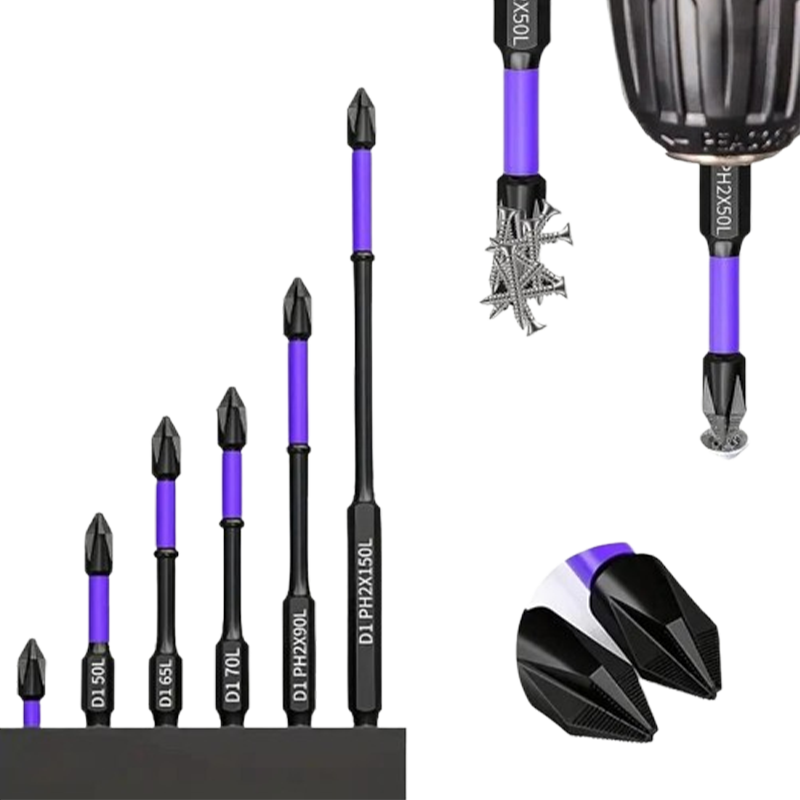 6 pieces Magnetic Shockproof Batch Bits