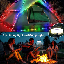 Load image into Gallery viewer, Camping String Lights—Dual Mode: Warm &amp; Color Light