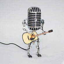 Load image into Gallery viewer, Vintage Metal Microphone Robot Desk Lamp