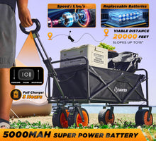 Load image into Gallery viewer, Portable Utility Cart for Outdoor Use - Electric Folding Wagon(Ships to the USA only)