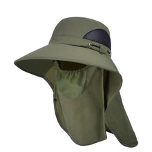 Load image into Gallery viewer, Men's Wide Brim Sun Hat with Removable Face Mask
