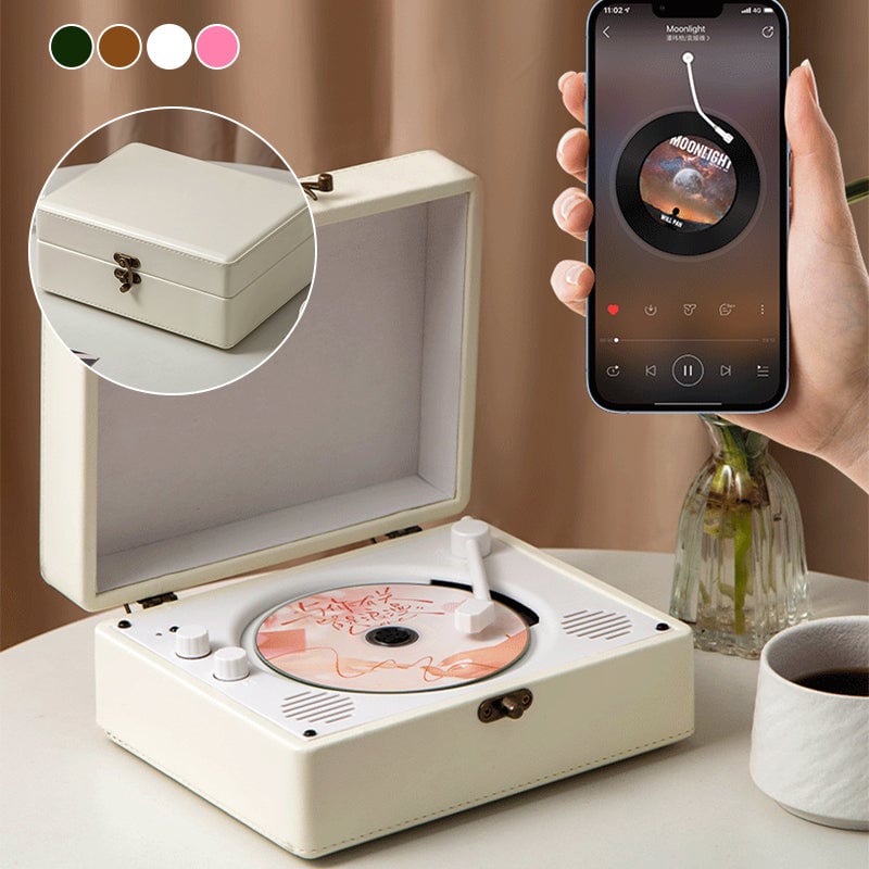 Aless™ Portable Retro CD Bluetooth Music Player