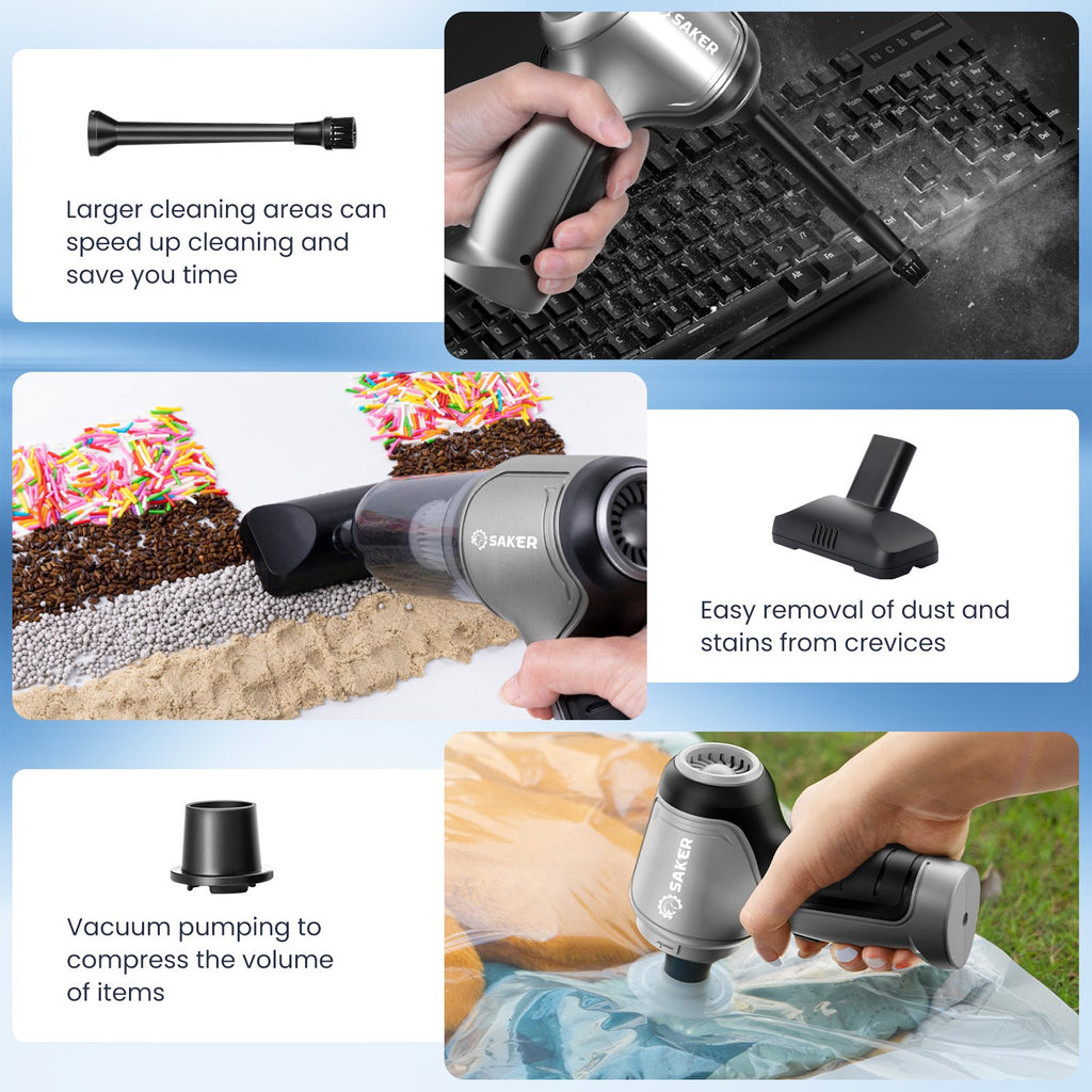 SAKER® Mini Handheld Cordless Vacuum Cleaner