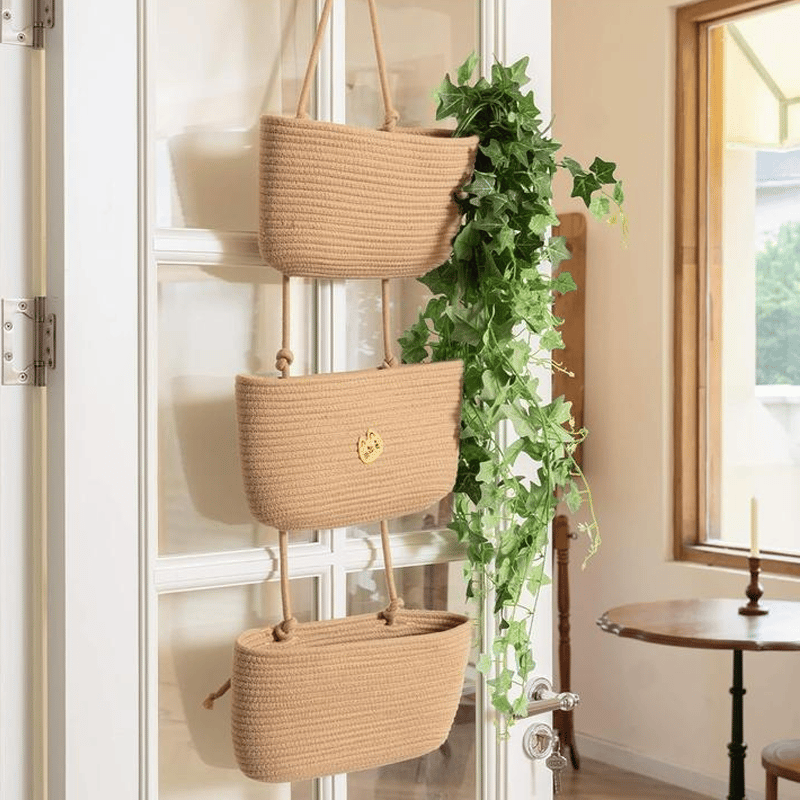 Decorative 3-Tier Hanging Organizer Bag