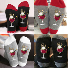 Load image into Gallery viewer, Gnome Wine Glass Unisex Crew Socks