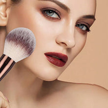Load image into Gallery viewer, 20-piece coffee-coloured makeup brush set