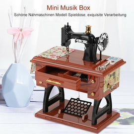 Vintage Sewing Machine Design Music Box