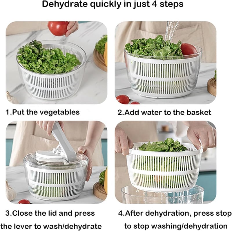 Professional Large Salad Spinner & Vegetable Dehydrator