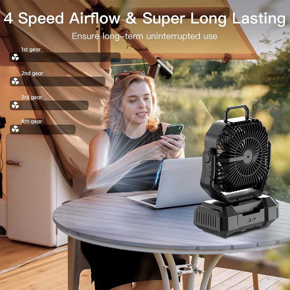 Portable Rechargeable Camping Fan 40000mAh