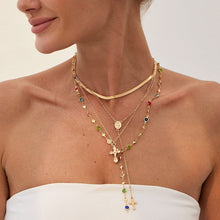 Load image into Gallery viewer, Vintage 4 Piece Set Metal Cross Y-style Long Necklace