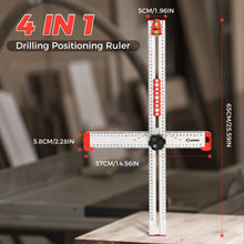 Load image into Gallery viewer, Accurate Hole Position Marker - 4 in 1 Drilling Positioning Ruler