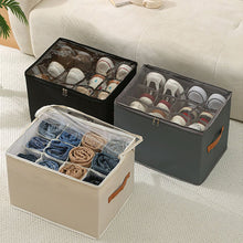 Load image into Gallery viewer, Collapsible Shoe Organizer Box with Transparent Cover