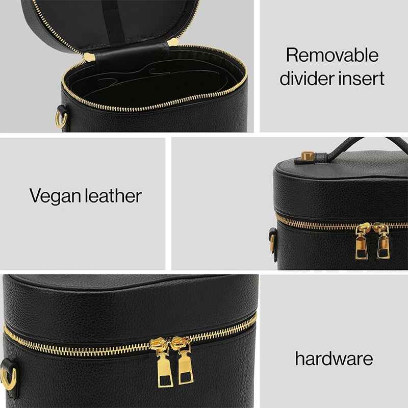 Travel Make up Case with Compartments and Handle