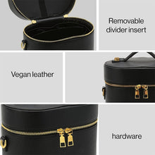 Load image into Gallery viewer, Travel Make up Case with Compartments and Handle