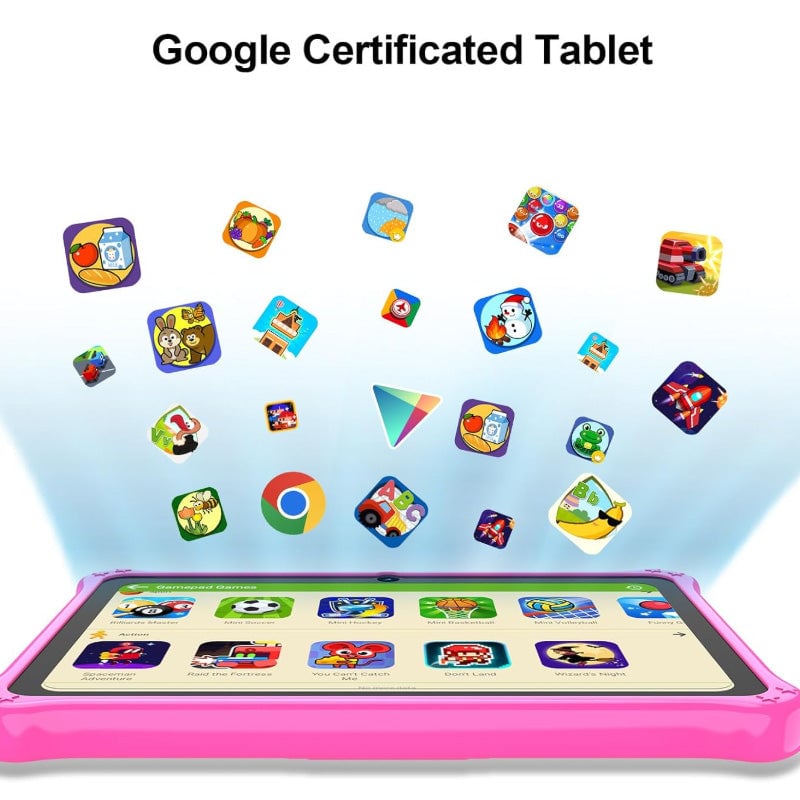 7-inch kids tablet with protective silicone case