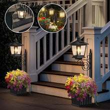 Load image into Gallery viewer, 2-in-1 Solar Powered Outdoor Post Light with Integrated Planter Box