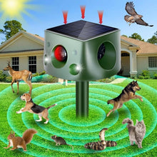 Load image into Gallery viewer, Ultrasonic Solar Animal Repeller
