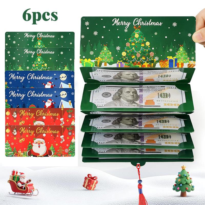 Foldable 6-Slot Christmas Red Envelope