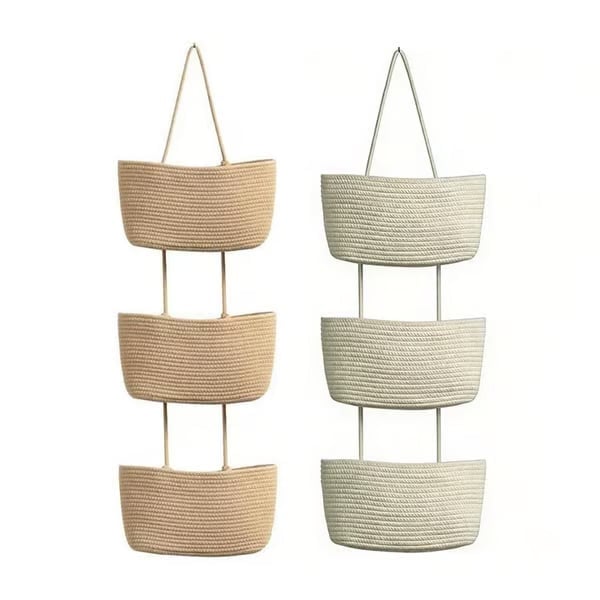 Decorative 3-Tier Hanging Organizer Bag
