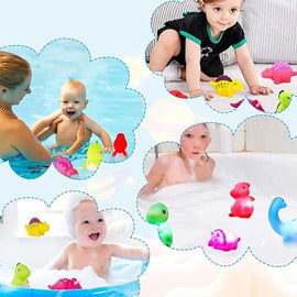 Glowing Dinosaur Shaped Bath Toy (6pcs/set with gift box Packaging)