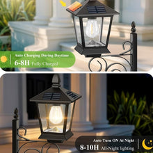 Load image into Gallery viewer, 2-in-1 Solar Powered Outdoor Post Light with Integrated Planter Box
