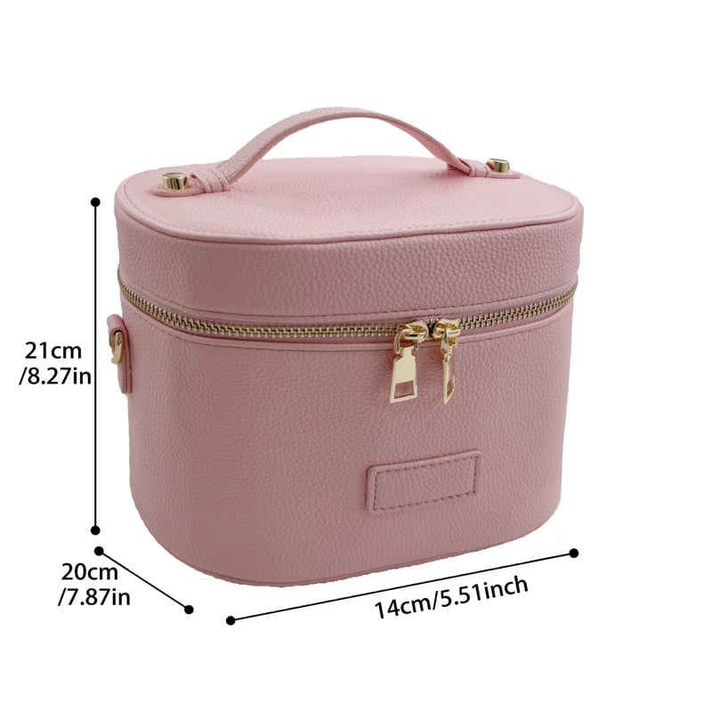 Travel Make up Case with Compartments and Handle