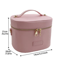 Load image into Gallery viewer, Travel Make up Case with Compartments and Handle