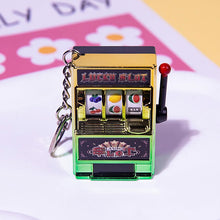 Load image into Gallery viewer, Rotating Fruit Machine Shaped Keychain