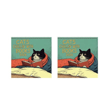 Load image into Gallery viewer, Cats Chillin' with Books 2026 Wall Calendar