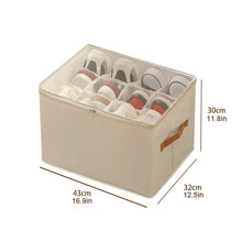 Load image into Gallery viewer, Collapsible Shoe Organizer Box with Transparent Cover