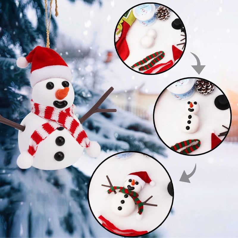 DIY Christmas Clay Snowman