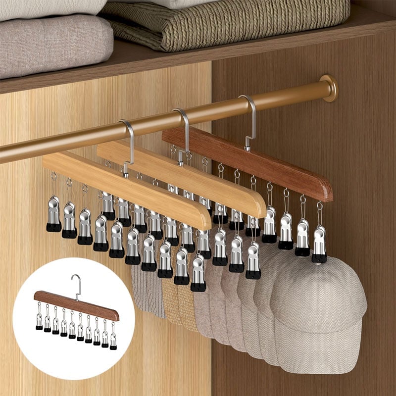 Wooden Hat Hanger Closet Organizer