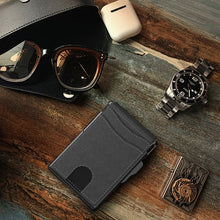 Load image into Gallery viewer, Men's Business Style Pu Leather Card Slots for AirTag
