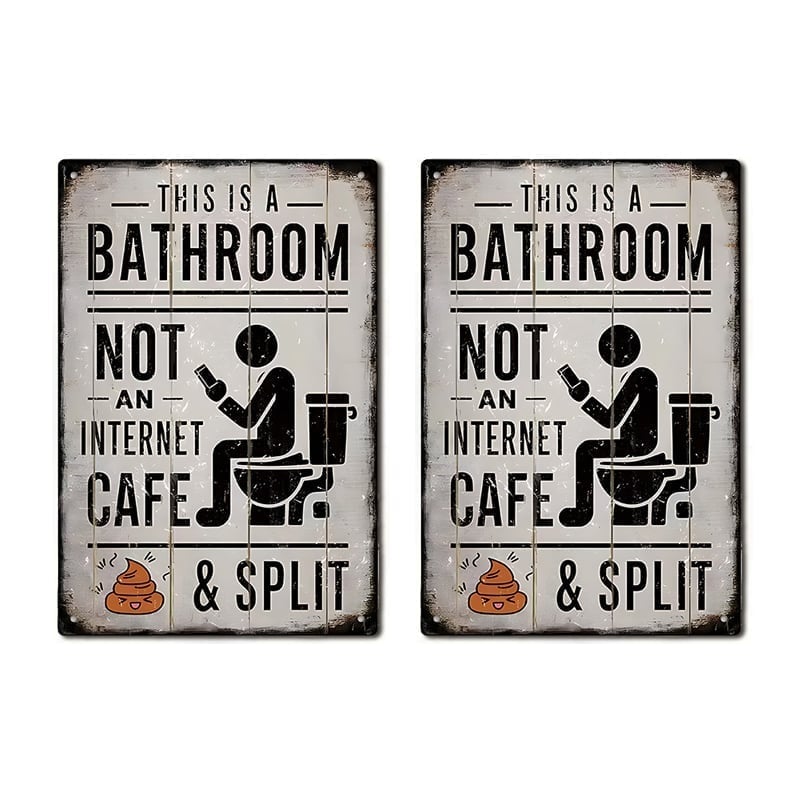Creative Bathroom Door Sign