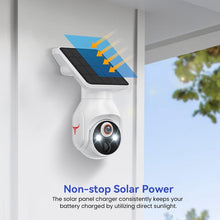 Load image into Gallery viewer, Solar powered color night vision camera