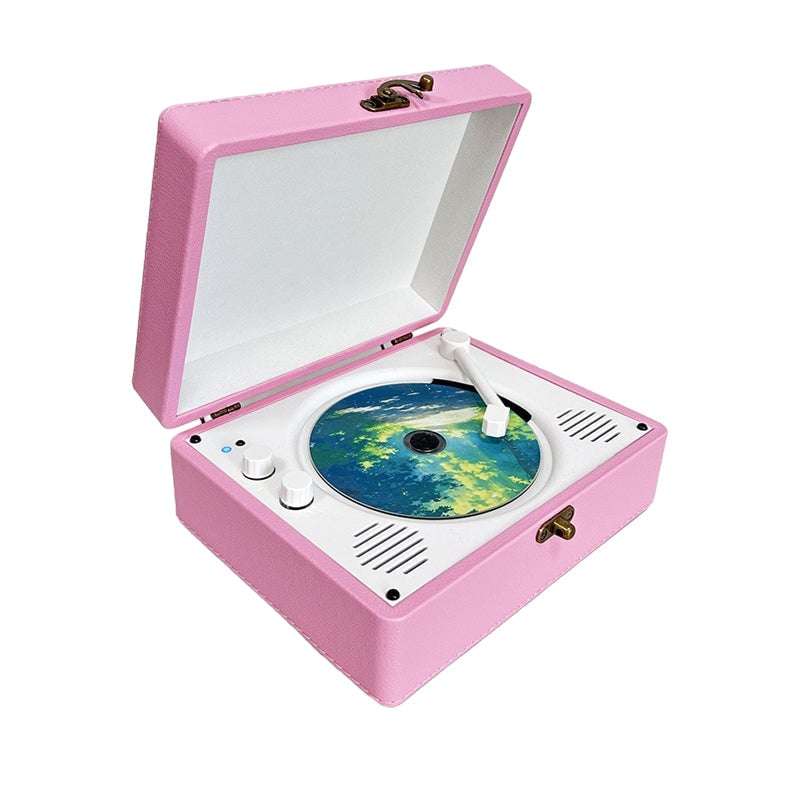 Aless™ Portable Retro CD Bluetooth Music Player
