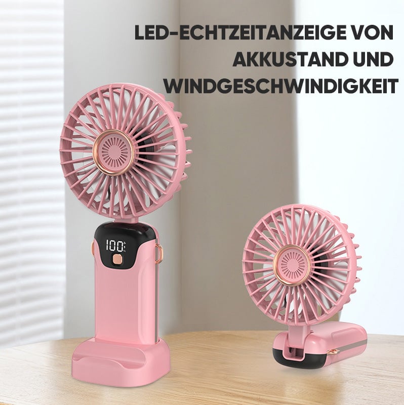 Portable fan with digital display