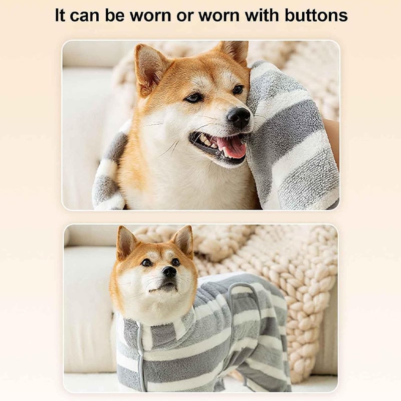 Striped Pattern Pet Bath Towel