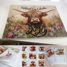 Load image into Gallery viewer, Highland Cow Calendar 2026